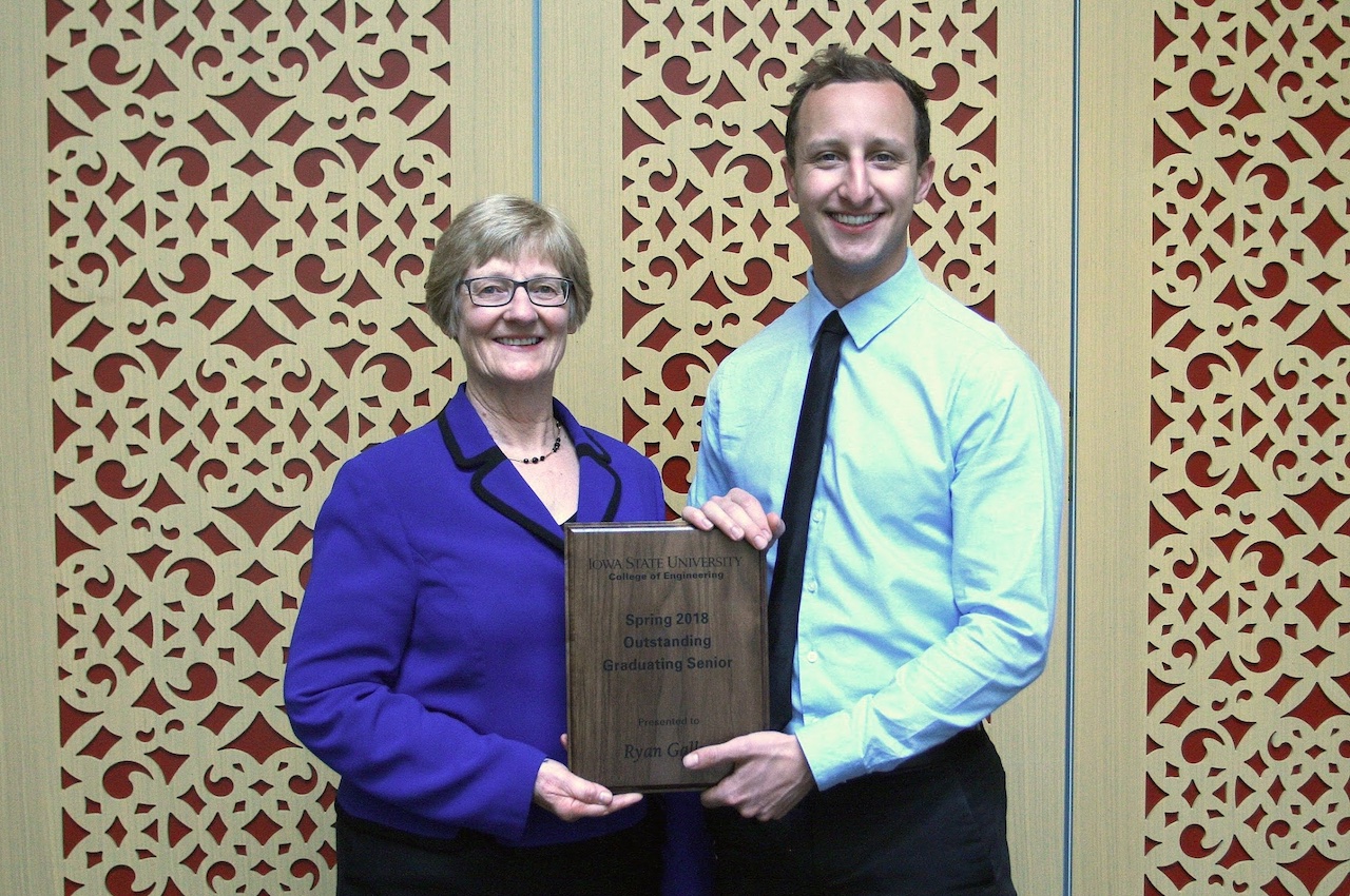 Ryan accepting an award